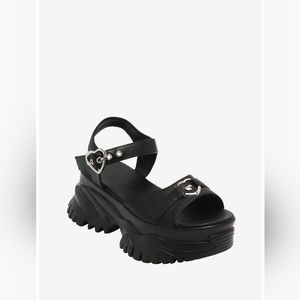 Platform heart sandals